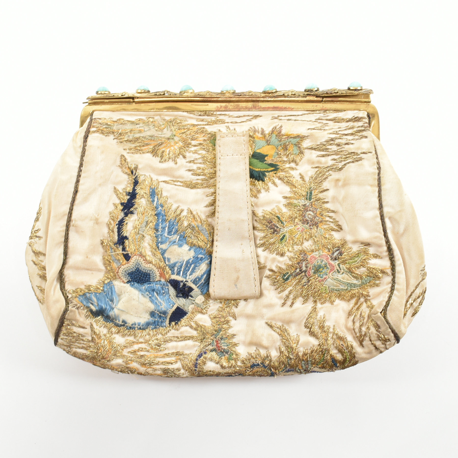VINTAGE CZECH & CHINOISERIE EMBROIDERED HAND BAG - Image 5 of 10