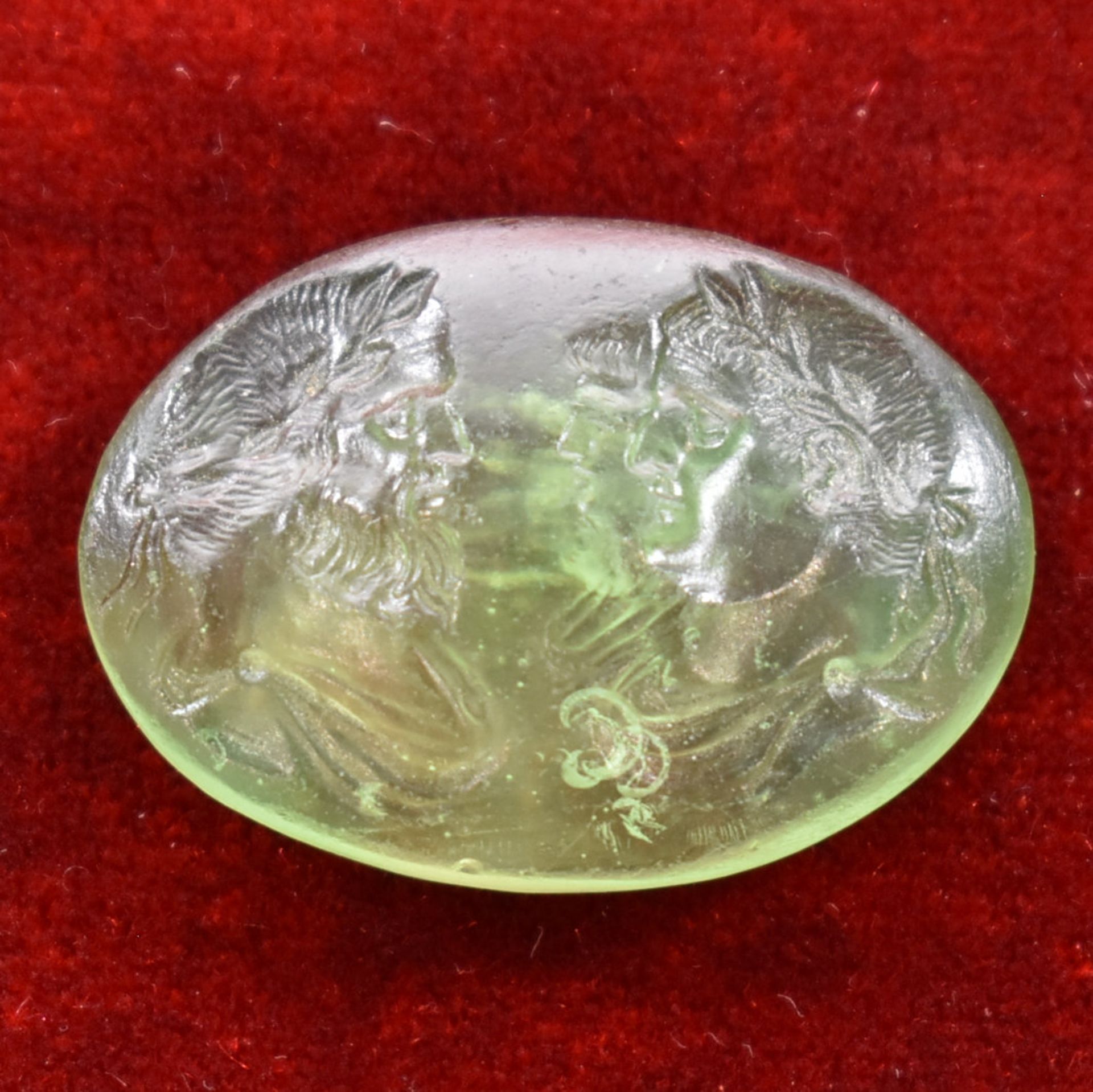 GLASS INTAGLIO DEPICTING THREE ROMAN EMPEROR BUSTS - Image 8 of 24