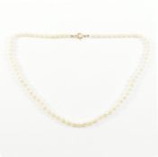 VINTAGE 9CT GOLD CLASPED PEARL NECKLACE