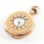 VINTAGE 10CT GOLD PLATED HALF HUNTER POCKET WATCH