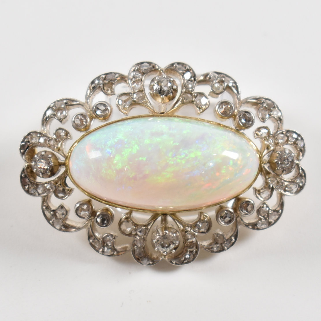 EARLY 20TH CENTURY OPAL & DIAMOND PENDANT - Image 3 of 12