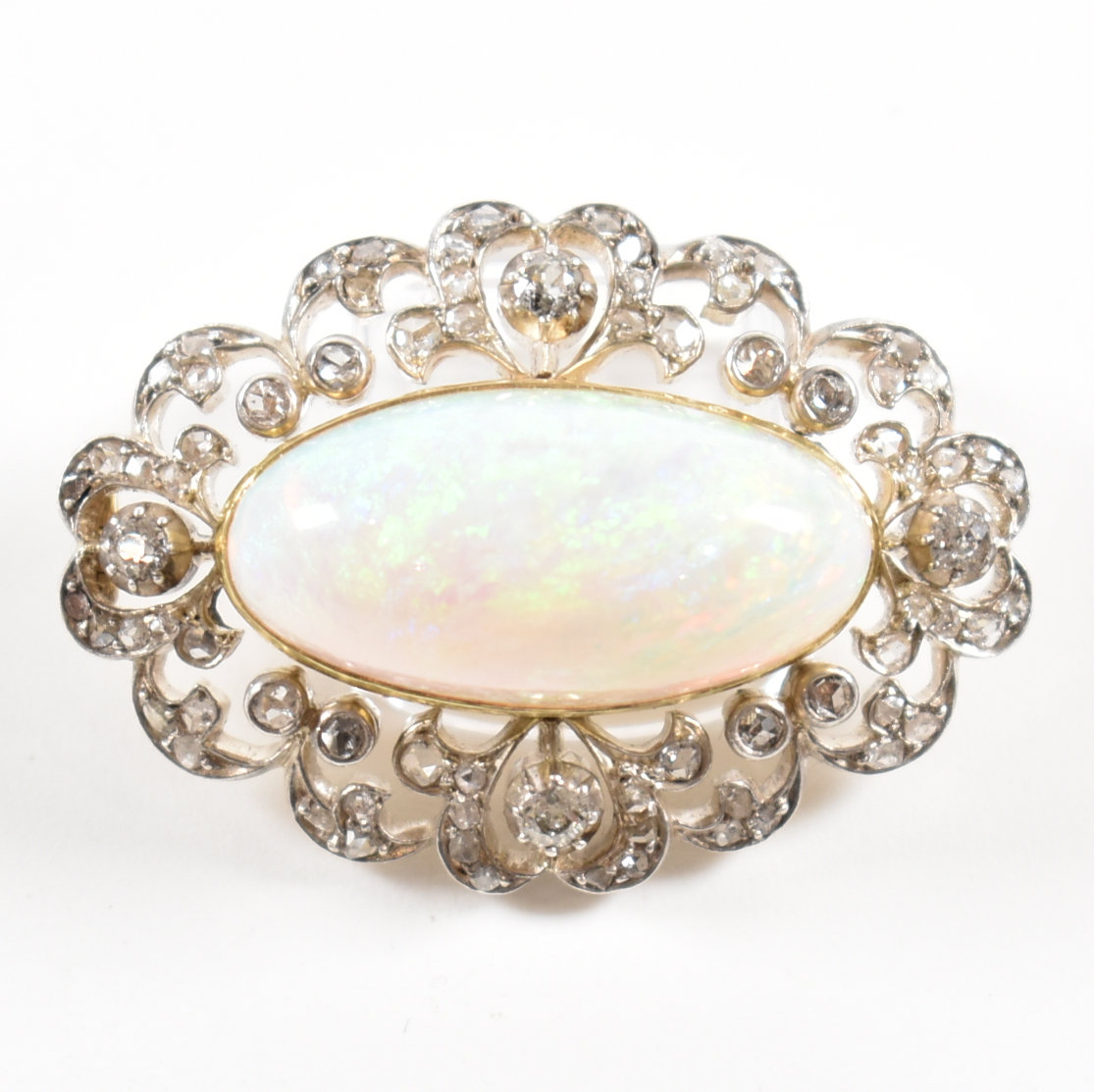 EARLY 20TH CENTURY OPAL & DIAMOND PENDANT - Image 2 of 12