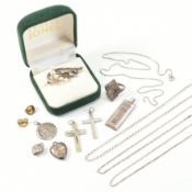 COLLECTION OF ASSORTED VINTAGE & LATER SILVER JEWELLERY