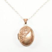 VINTAGE 9CT GOLD LOCKET PENDANT ON NECKLACE CHAIN