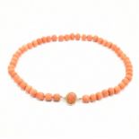 GEORGIAN CORAL PINEAPPLE BEAD NECKLACE