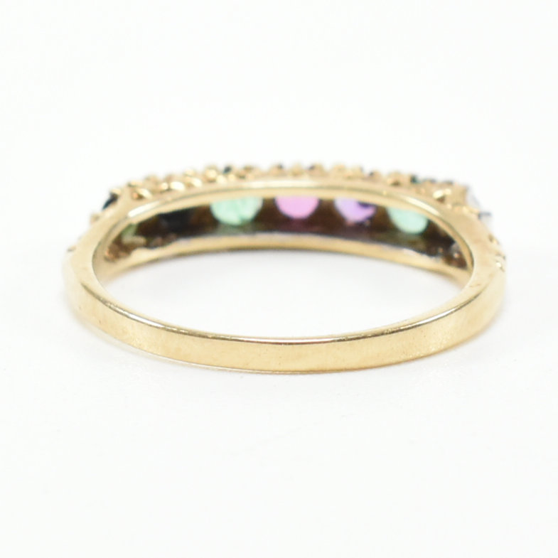 HALLMARKED 9CT GOLD & MULTI GEMSTONE ACROSTIC DEAREST RING - Image 6 of 9