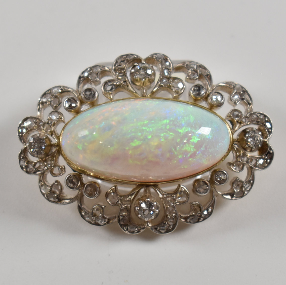 EARLY 20TH CENTURY OPAL & DIAMOND PENDANT - Image 5 of 12