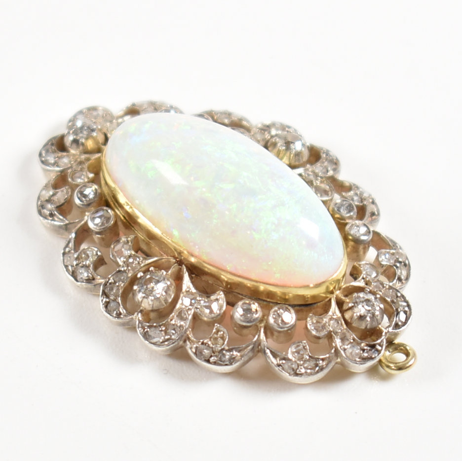 EARLY 20TH CENTURY OPAL & DIAMOND PENDANT - Image 8 of 12