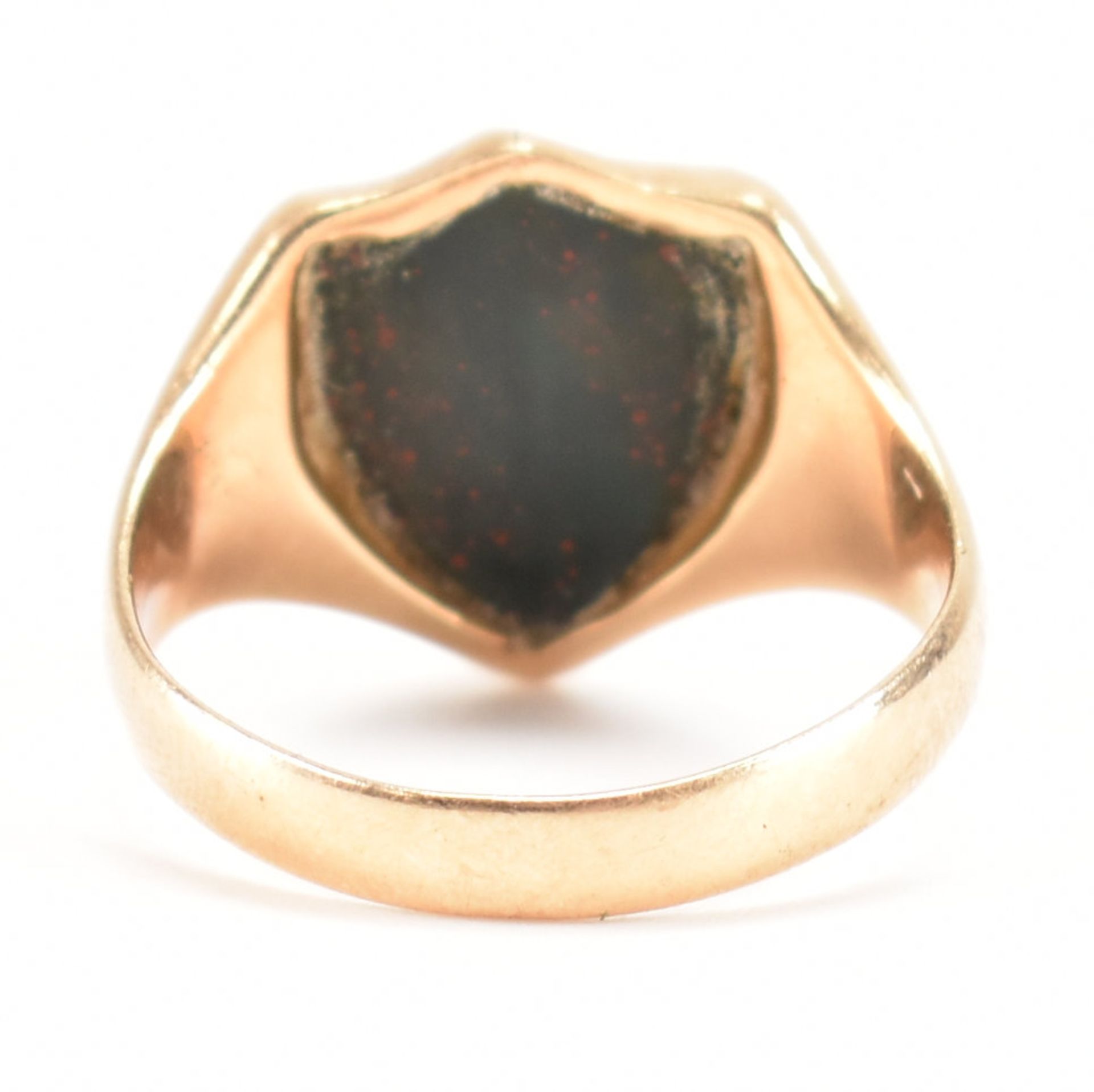 VICTORIAN 15CT GOLD & BLOODSTONE SIGNET RING - Image 4 of 9