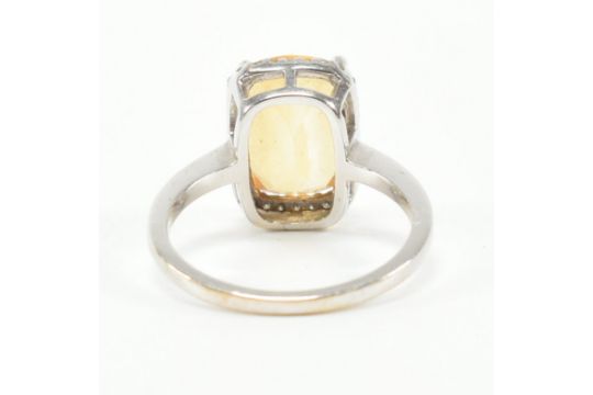 18CT GOLD CITRINE & DIAMOND RING - Bild 5 aus 11