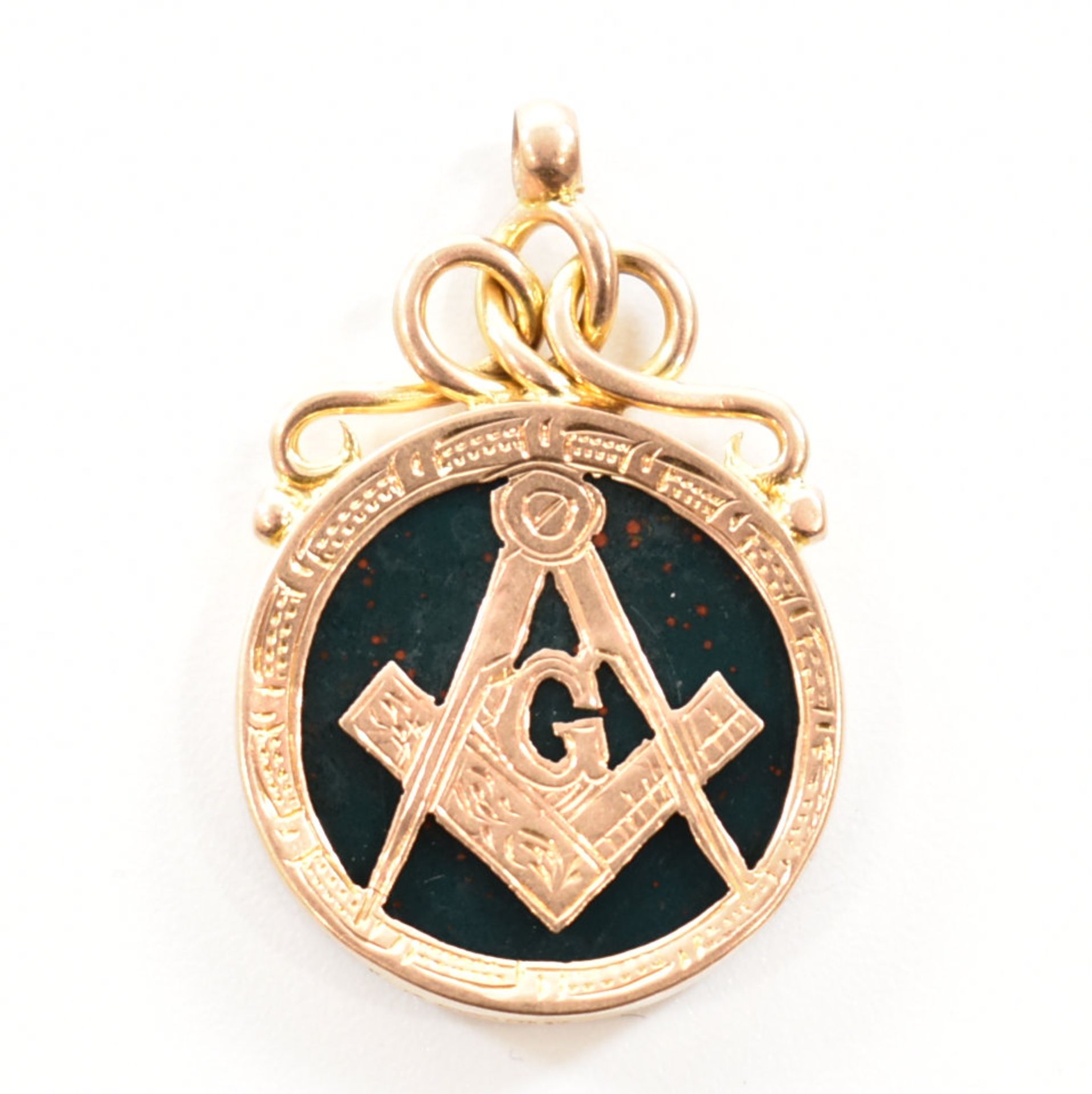 1920 GEORGE V HALLMARKED 9CT GOLD MASONIC PENDANT