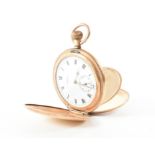 VINTAGE GOLD PLATED FULL HUNTER WALTHAM MOON POCKET WATCH