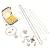 COLLECTION OF ASSORTED SILVER JEWELLERY