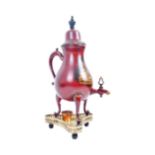 19TH CENTURY VICTORIAN RED LACQUERED COFFEE POT