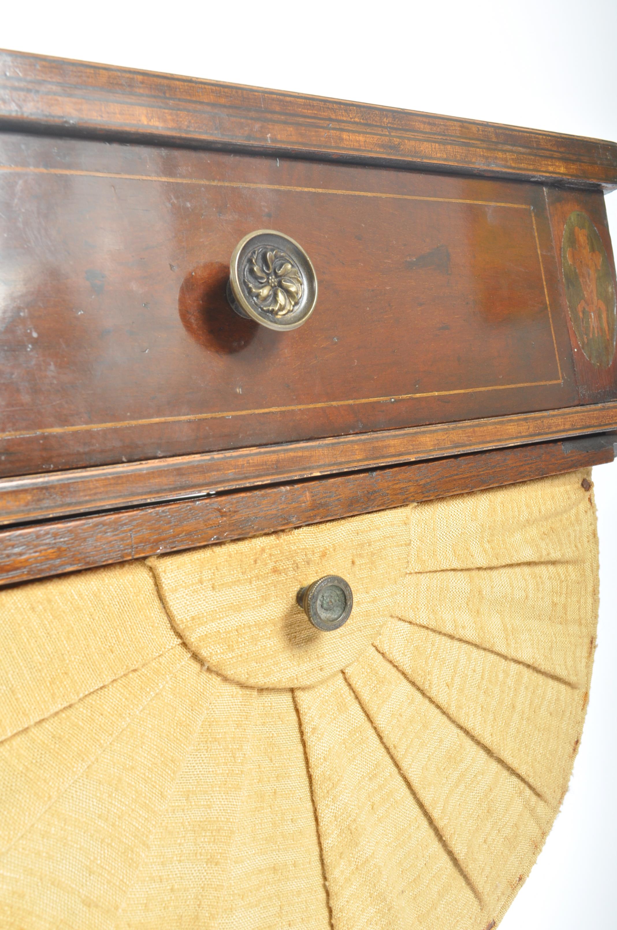 19TH CENTURY GEORGE III MAHOGANY INLAID LADIES SEWING TABLE - Image 3 of 5