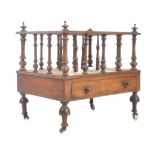 VICTORIAN WALNUT CANTERBURY MAGAZINE RACK STAND