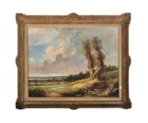 DENBY SWEETING (1936-2022) COUNTRY SCENE OIL PAINTING