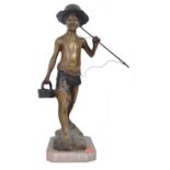 AFTER GIOVANNI DE MARTINO (ITALY) - BRONZE SCULPTURE OF BOY