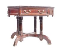 VICTORIAN CIRCA 1880S FLAME MAHOGANY RENT OCTAGONAL TABLE