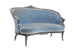 19TH CENTURY AESTHETIC MOVEMENT KIDNEY SHAPED SOFA