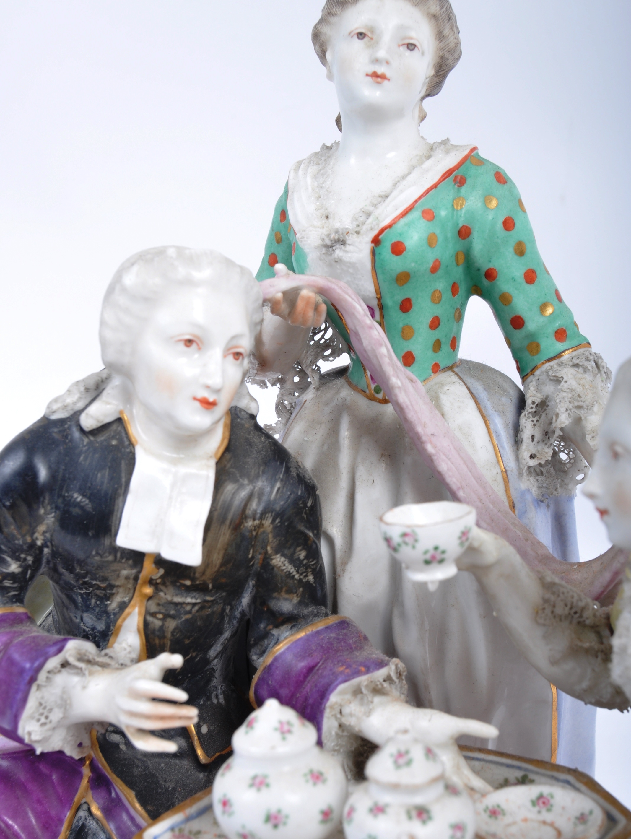 19TH CENTURY PORCELAIN MEISSEN FIGURINE GROUP - Image 4 of 5