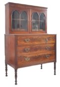 GEORGE III BACHELORS LIBRARY BOOKCASE CHEST OF DRAWERS