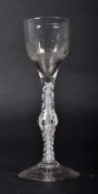 18TH CENTURY GEORGE III MULTI SPIRAL AIR TWIST WINE GLASS