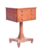 EARLY 19TH CENTURY WILLIAM IV MAHOGANY LADIES SEWING TABLE