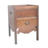 19TH CENTURY GEORGE III MAHOGANY TRAY TOP NIGHTSTAND