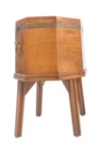 GEORGE III 19TH CENTURY MAHOGANY OCTAGONAL WINE COOLER