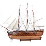 EARLY 20TH CENTURY HAND BUILT MODEL OF HMS VICTORY GALLEON