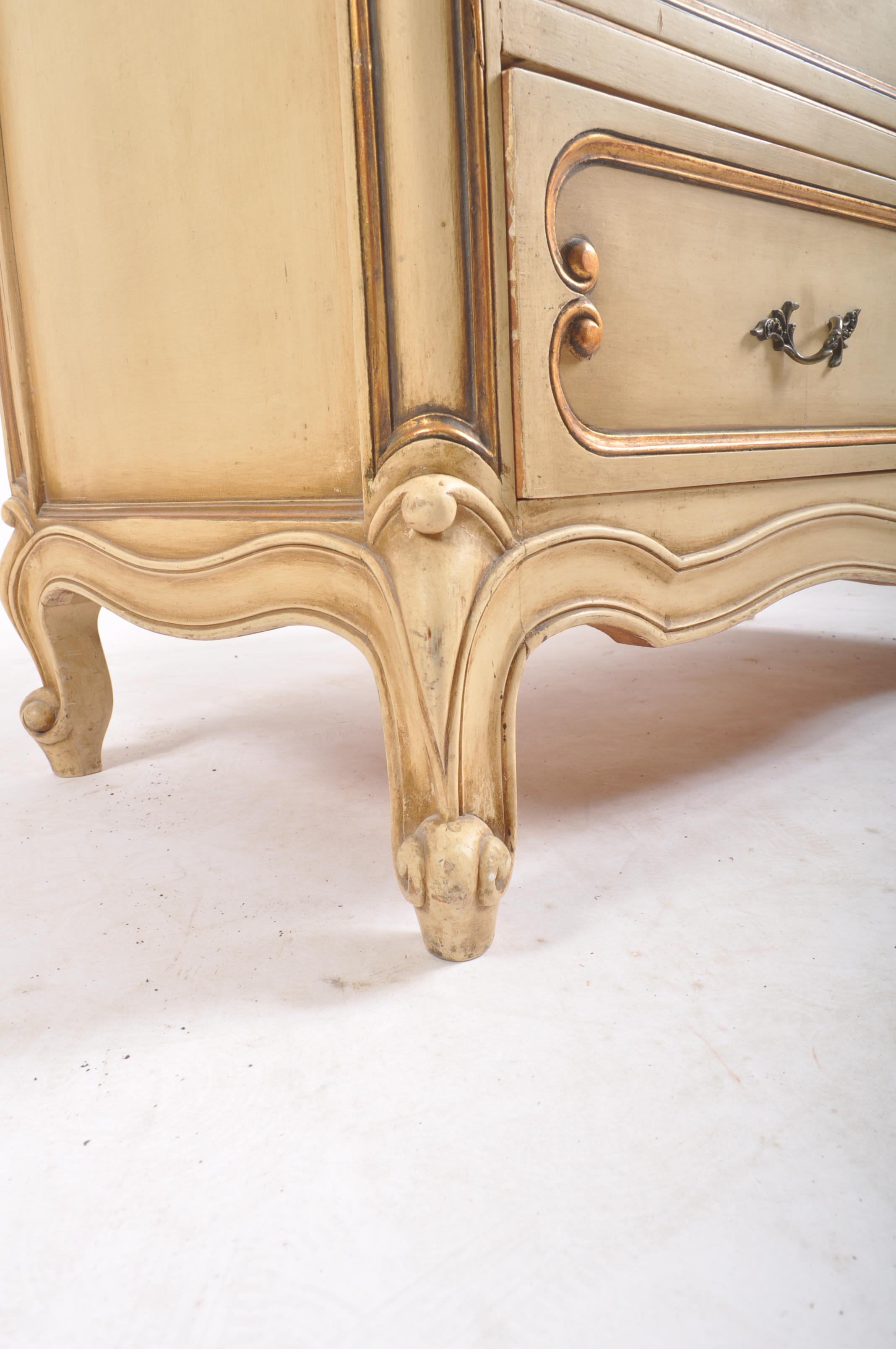 19TH CENTURY PAINTED FRENCH LOUIS XVI DRESSING TABLE CHEST - Image 6 of 7