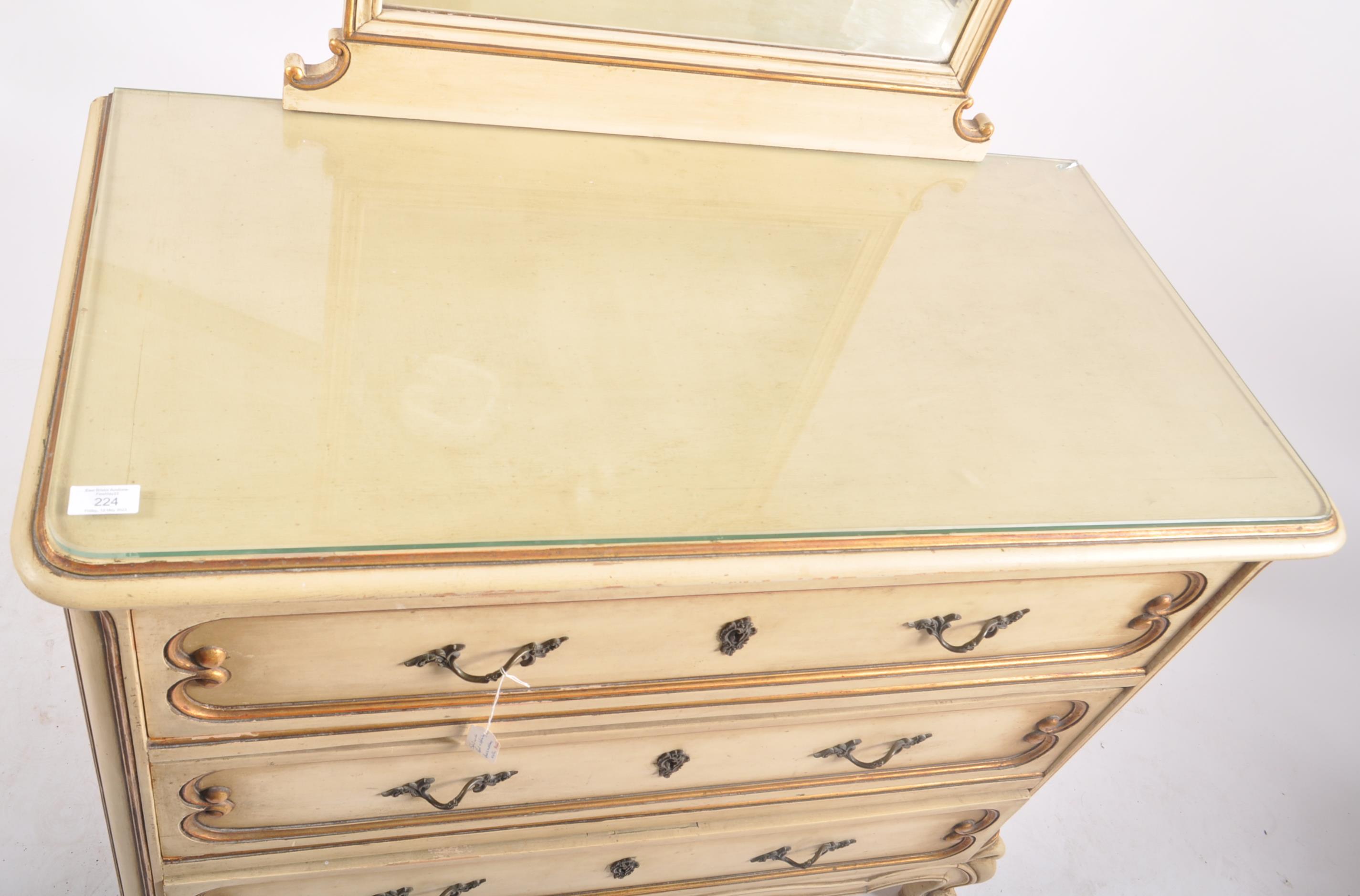 19TH CENTURY PAINTED FRENCH LOUIS XVI DRESSING TABLE CHEST - Image 2 of 7