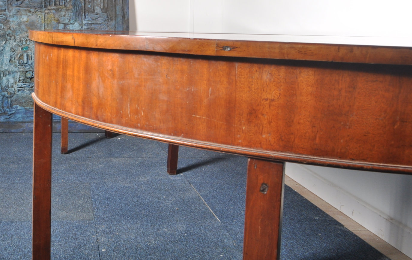 18TH CENTURY GEORGE III MAHOGANY D END DINING TABLE - Image 7 of 8