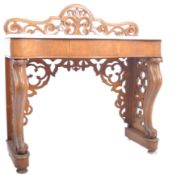 19TH CENTURY VICTORIAN MARBLE TOPPED CONSOLE HALL TABLE