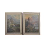 FRANK HIDER - EARLY 20TH CENTURY PAIR OF LANDSCAPE OIL ON CANVAS