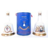 THREE COMMEMORATIVE BELL'S WHISKY WADE DECANTERS
