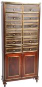 19TH CENTURY FRENCH BARRISTERS CHEST OF DRAWERS CABINET