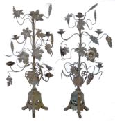 PAIR OF EARLY 20TH CENTURY BRASS FRENCH CANDELABRAS