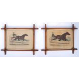 TWO ARTS & CRAFTS 19TH CENTURY FRAMED HORSE ENGRAVINGS