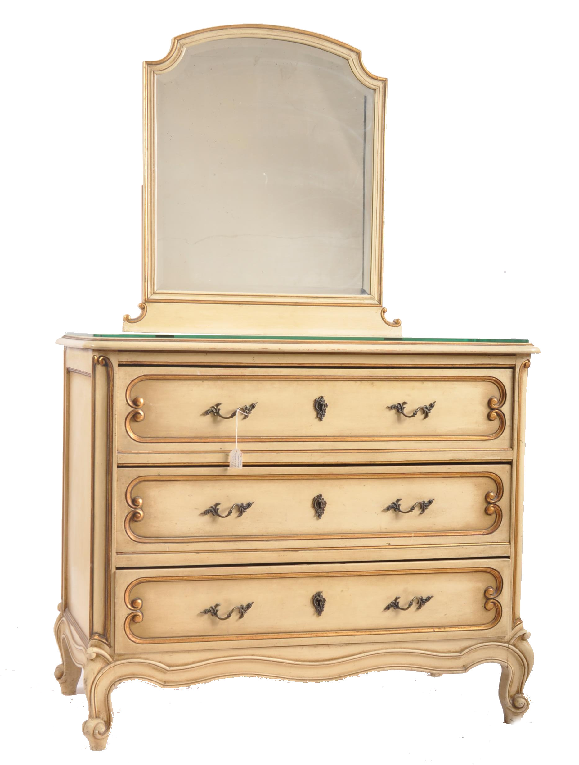 19TH CENTURY PAINTED FRENCH LOUIS XVI DRESSING TABLE CHEST