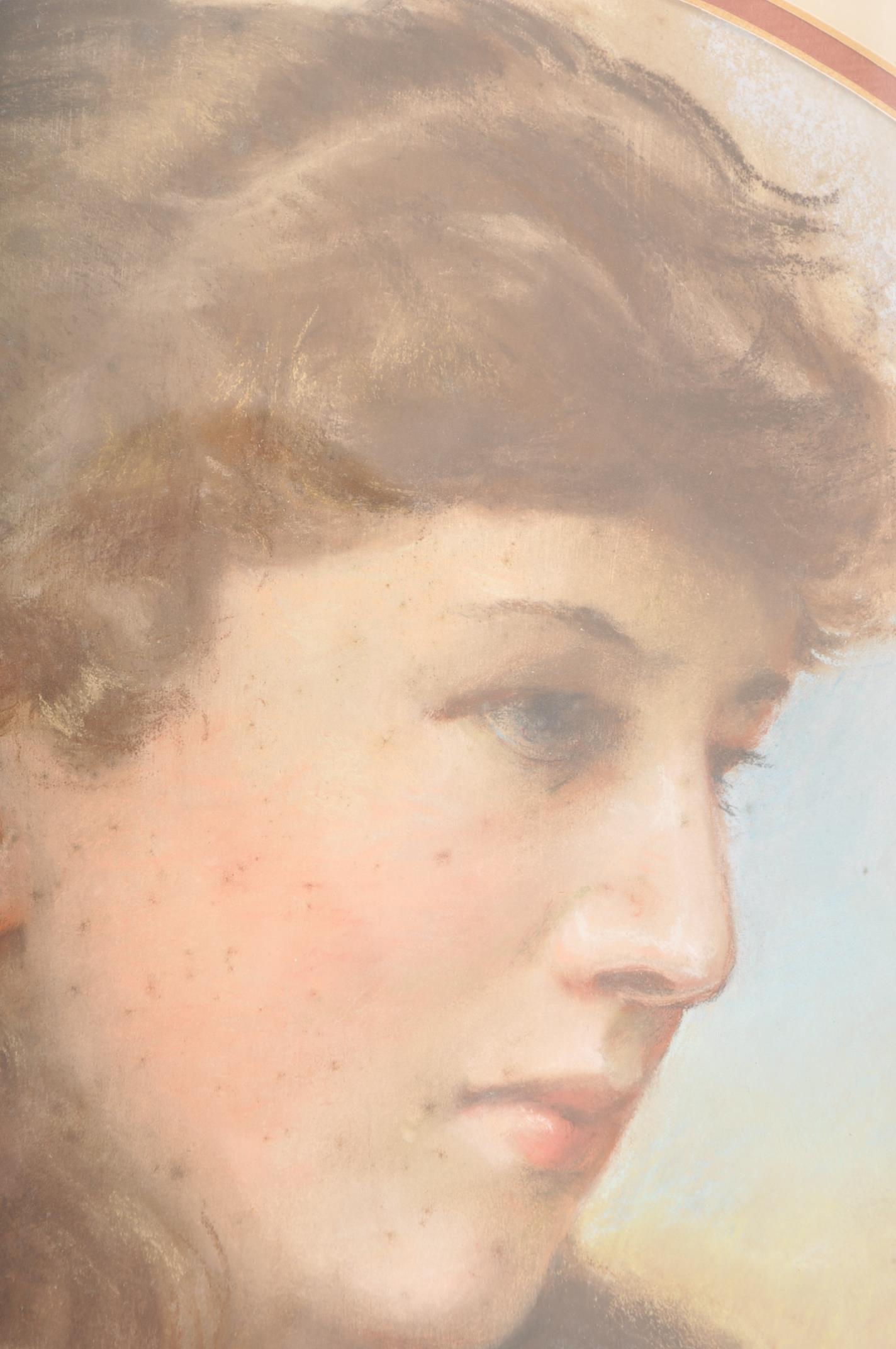 WILLIAM DRUMMOND YOUNG - VICTORIAN PASTEL PORTRAIT OF LADY - Image 2 of 6