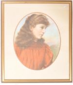 WILLIAM DRUMMOND YOUNG - VICTORIAN PASTEL PORTRAIT OF LADY
