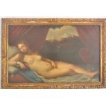 18TH CENTURY OIL PAINTING SET WITHIN A 19TH CENTURY FRAME