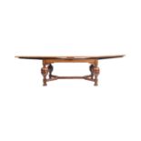 LARGE PARQUETRY INLAID REFECTORY DINING TABLE - RUBENS