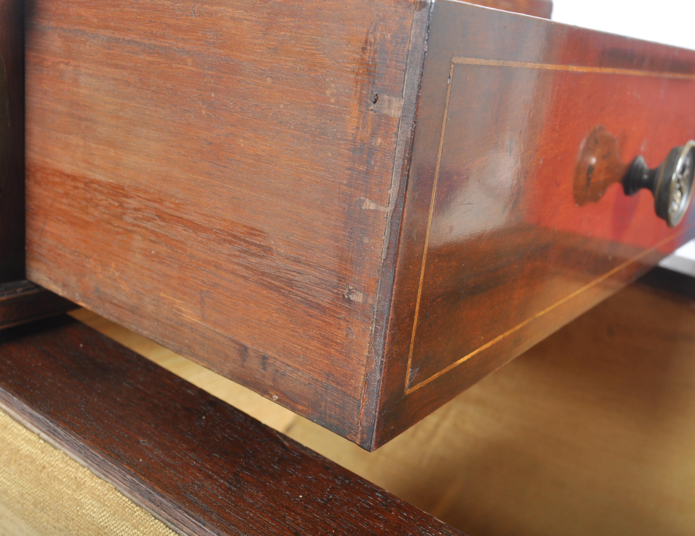 19TH CENTURY GEORGE III MAHOGANY INLAID LADIES SEWING TABLE - Image 5 of 5