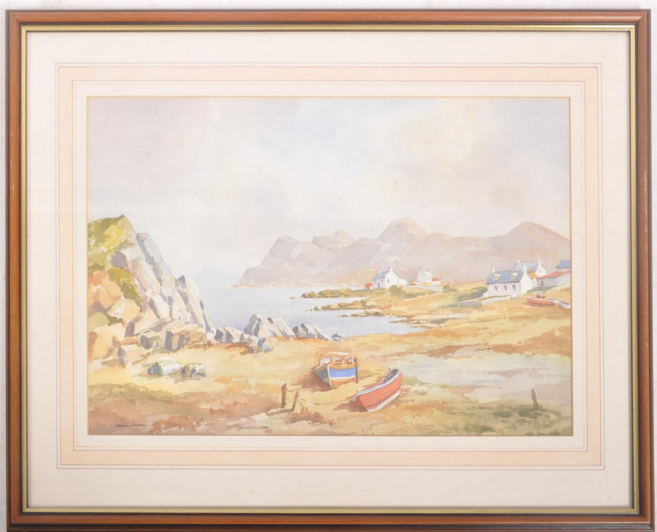 JACK GREEN - 20TH CENTURY WATERCOLOUR SEASCAPE PAINTING