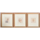 THREE ORIGINAL 20TH CENTURY WATERCOLOURS ON PAPER PAINTINGS