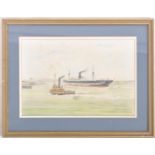 D. MACPHERSON - LATE 20TH CENTURY WATERCOLOUR OF SHIPS