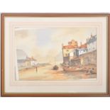 JACK GREEN - 20TH CENTURY WATERCOLOUR HARBOUR SCENE